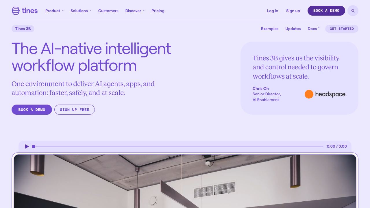 Tines 3B website screenshot