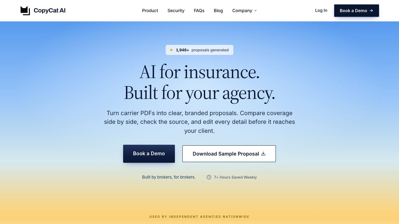 CopyCat website screenshot