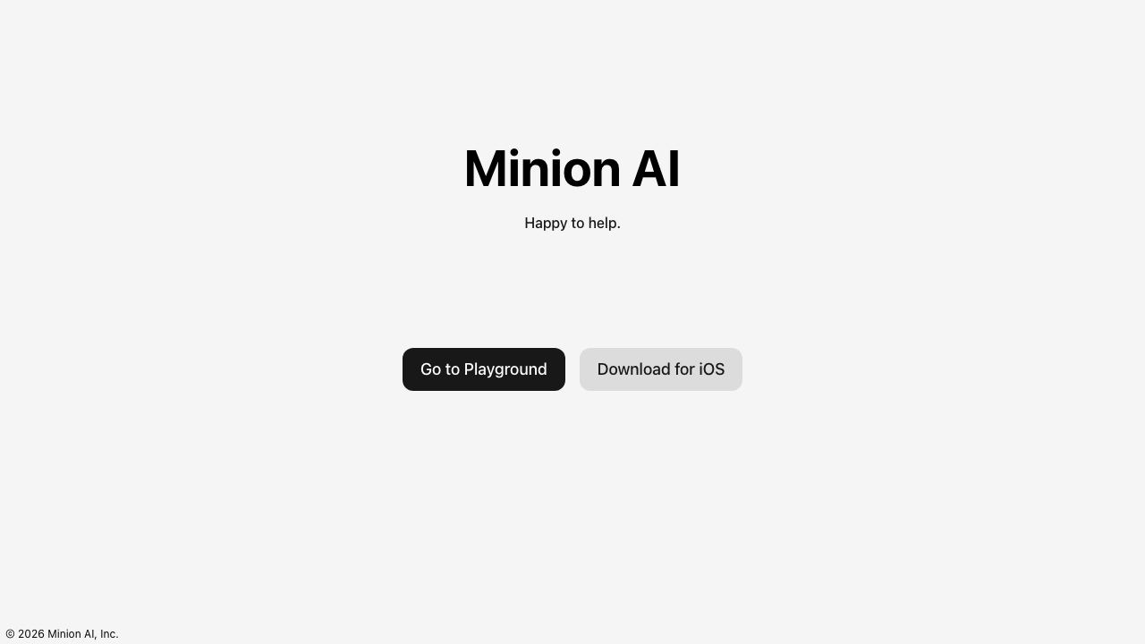 Minion AI 网站截图