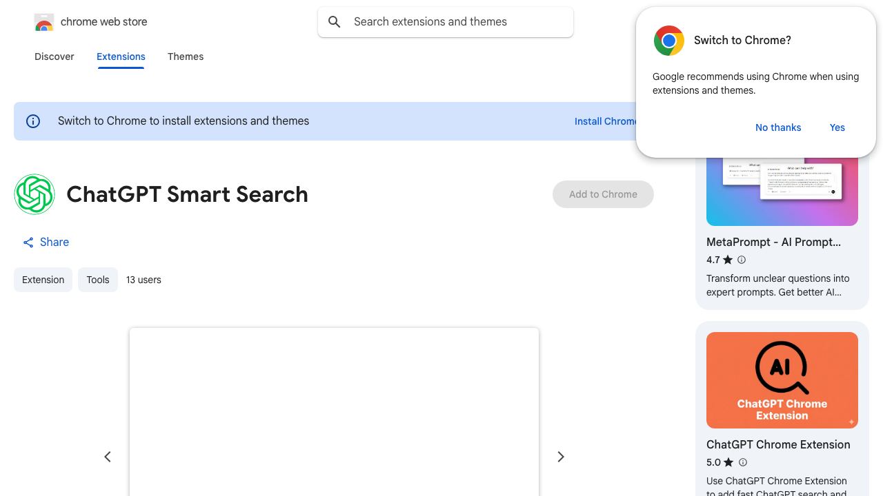 ChatGPT Smart Search 网站截图