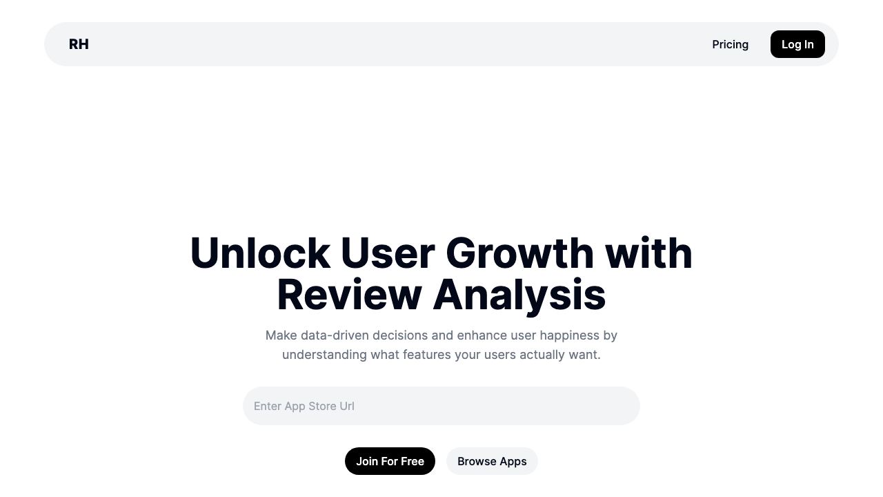 ReviewHawk 网站截图