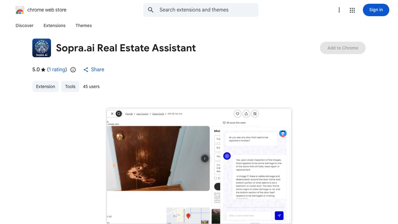Sopra.ai Real Estate Assistant 网站截图
