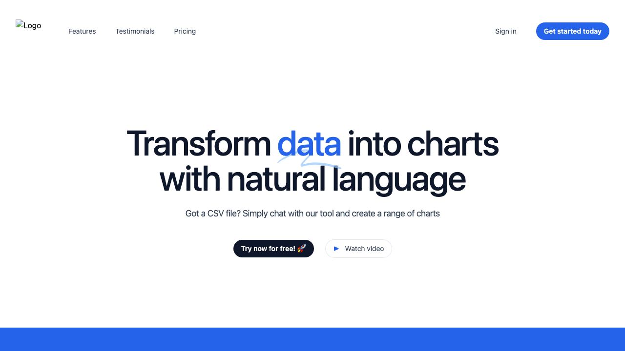 Chat2CSV 网站截图
