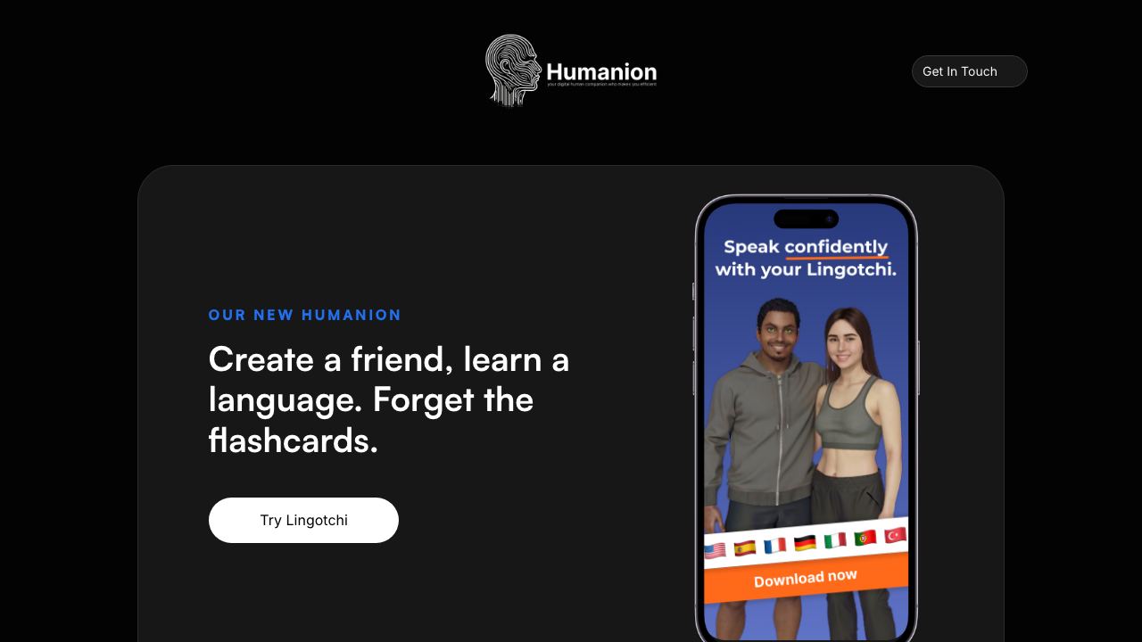 Humanion 网站截图