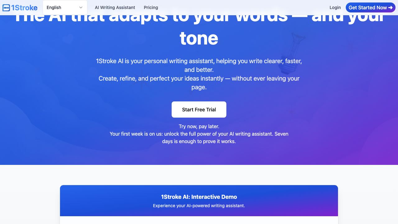 1Stroke 网站截图