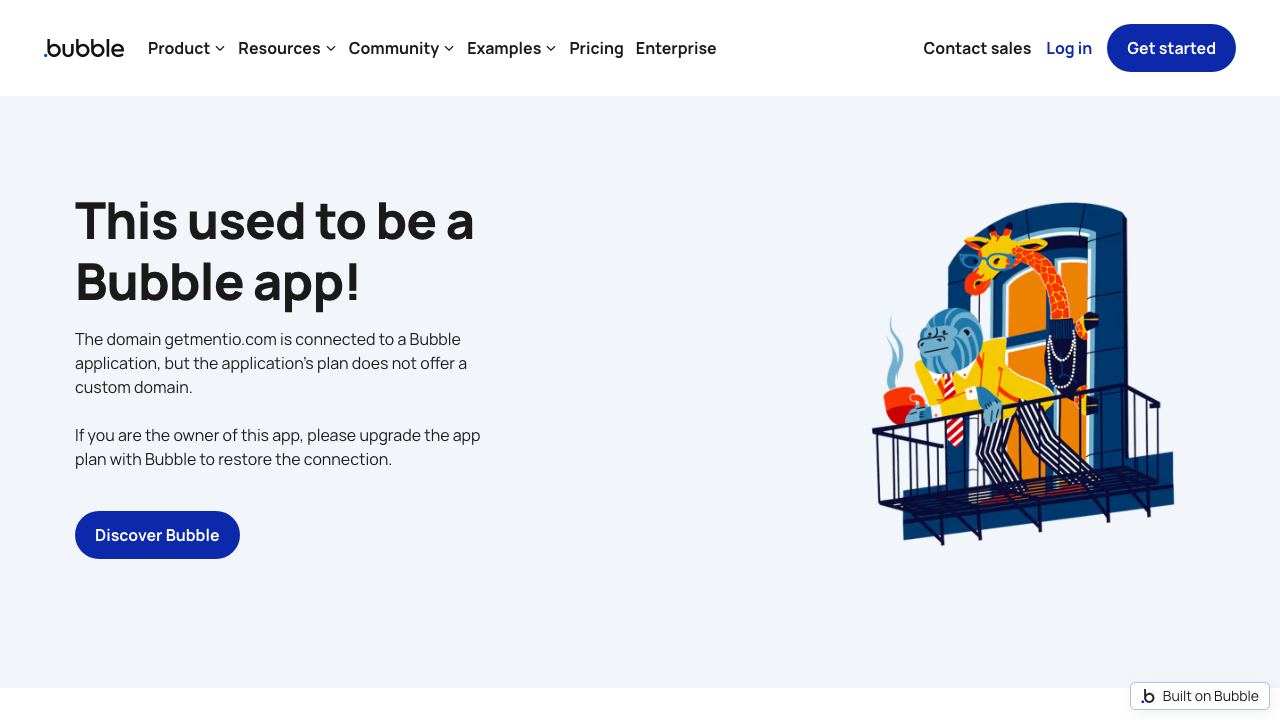 Mentio website screenshot
