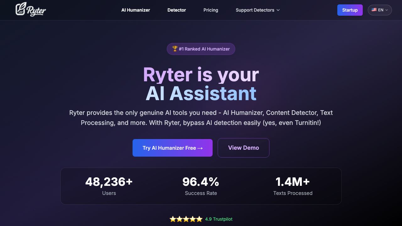 Ryter Pro website screenshot