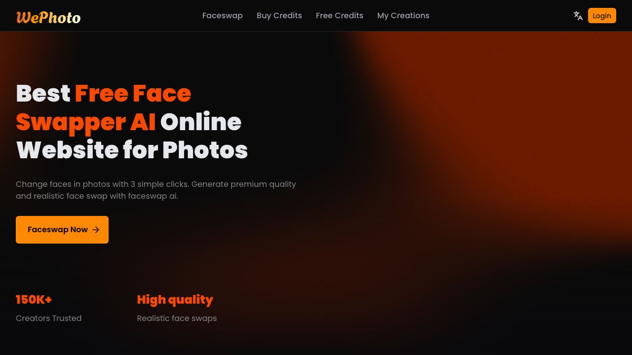Free AI Face Swap- 网站截图