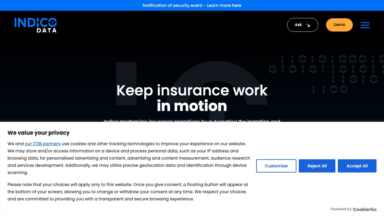 indicodata.ai 网站截图