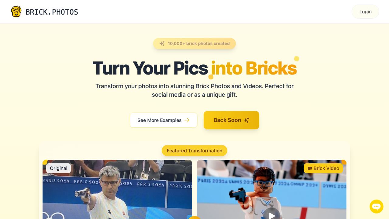 Brick Photos website screenshot