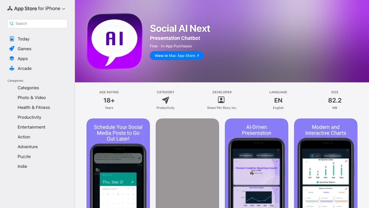 Social AI Next 网站截图