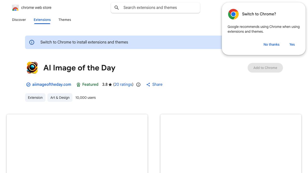 AI Image of the Day 网站截图