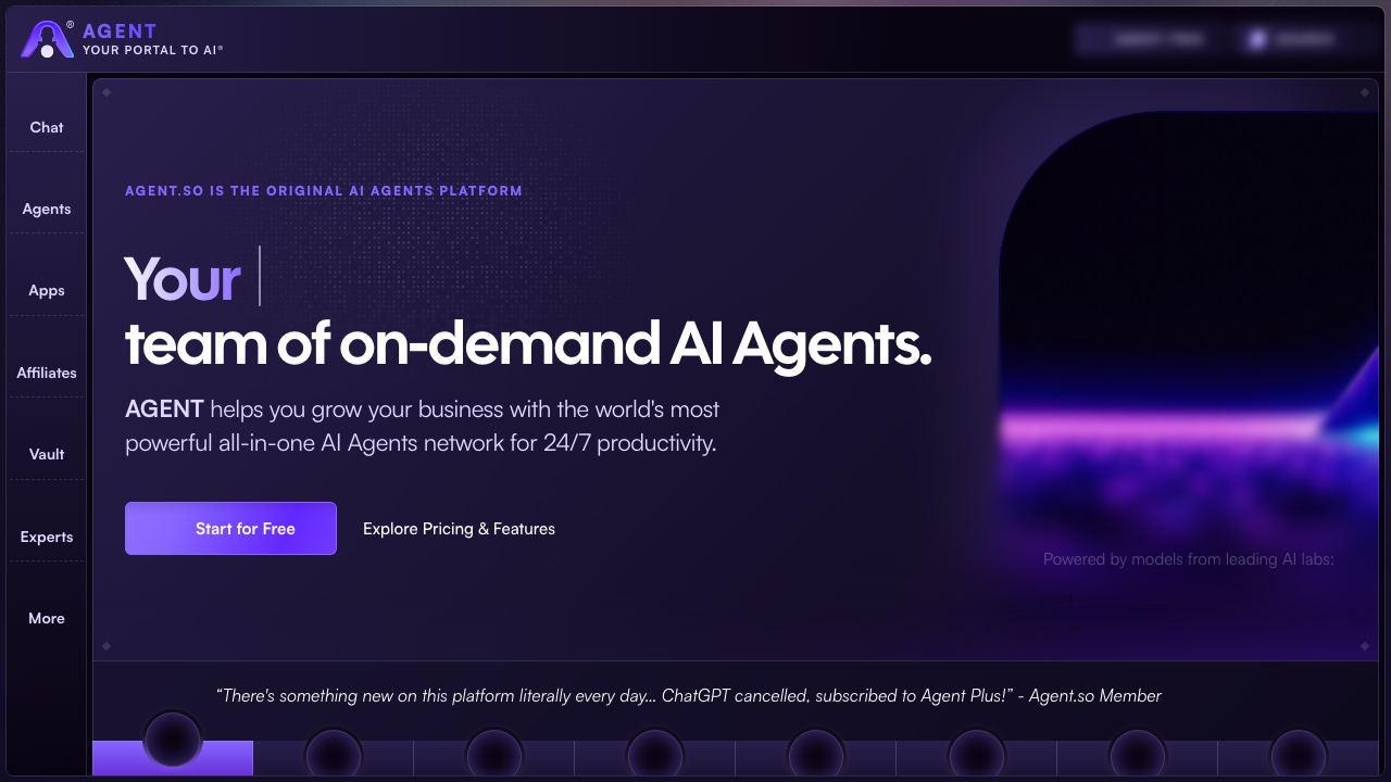 Agent.so 网站截图