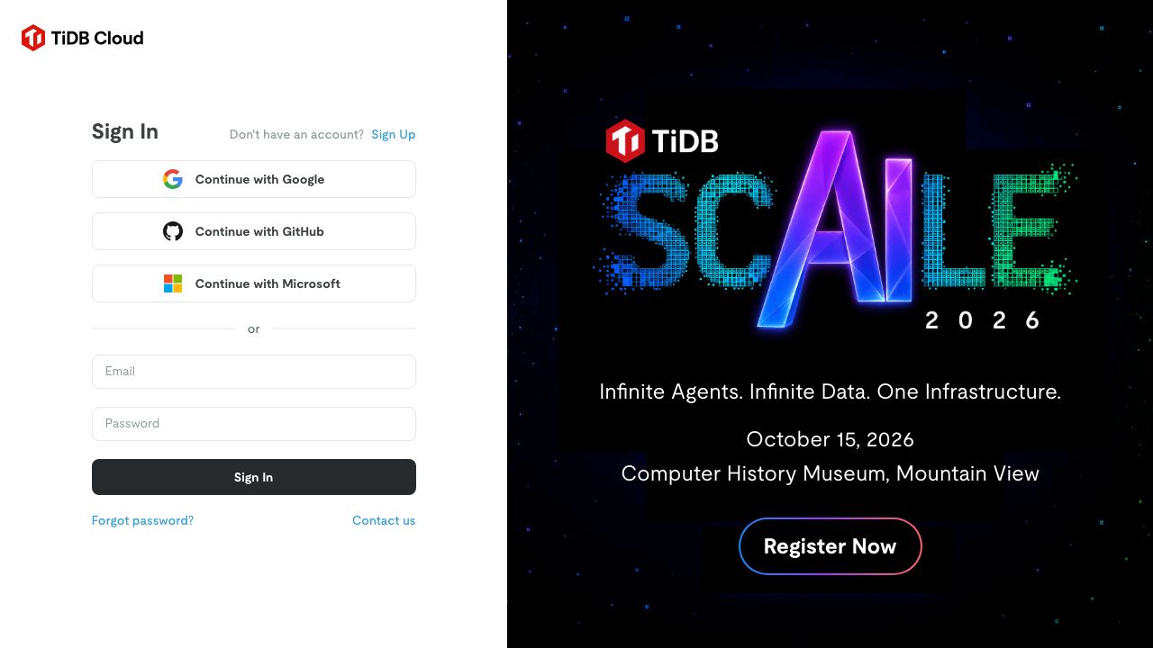 Tidb website screenshot