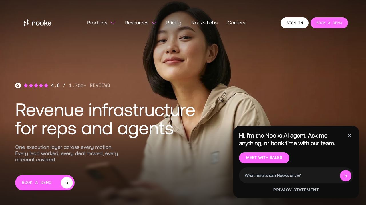 Nooks AI 网站截图