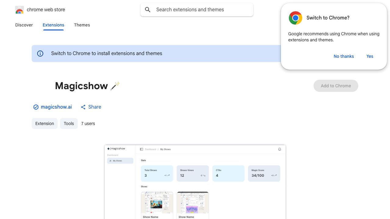 Magicshow 🪄 网站截图