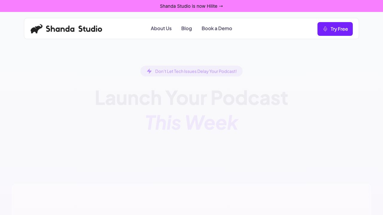Shanda Studio 网站截图