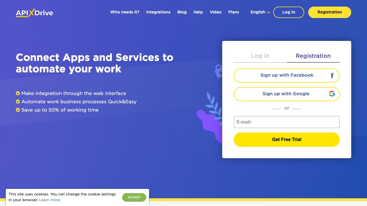 ApiX-Drive website screenshot
