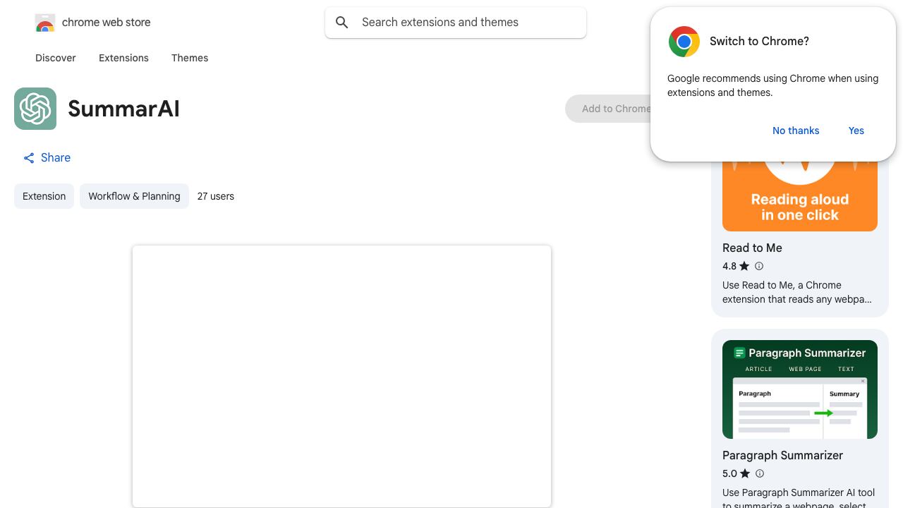 SummarAI website screenshot