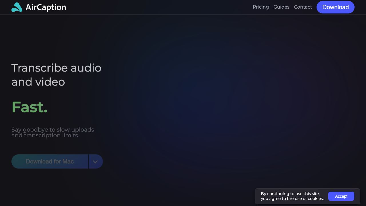 AirCaption 网站截图
