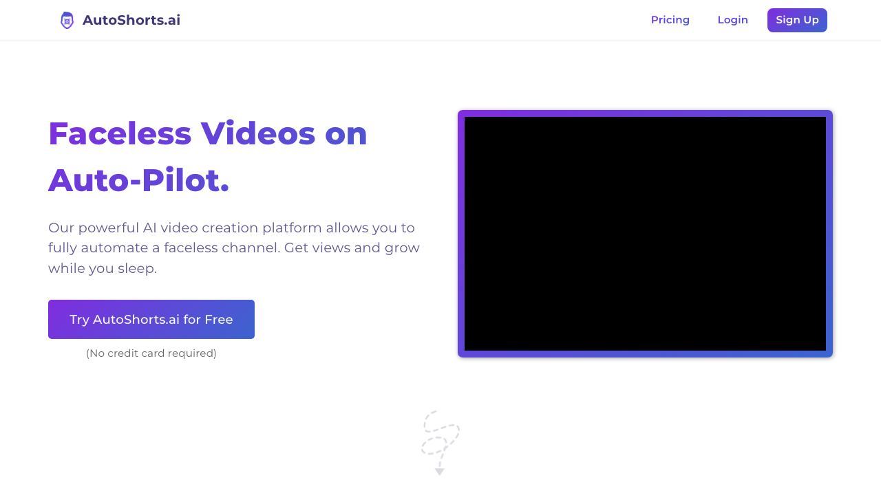 AutoShorts.ai 网站截图