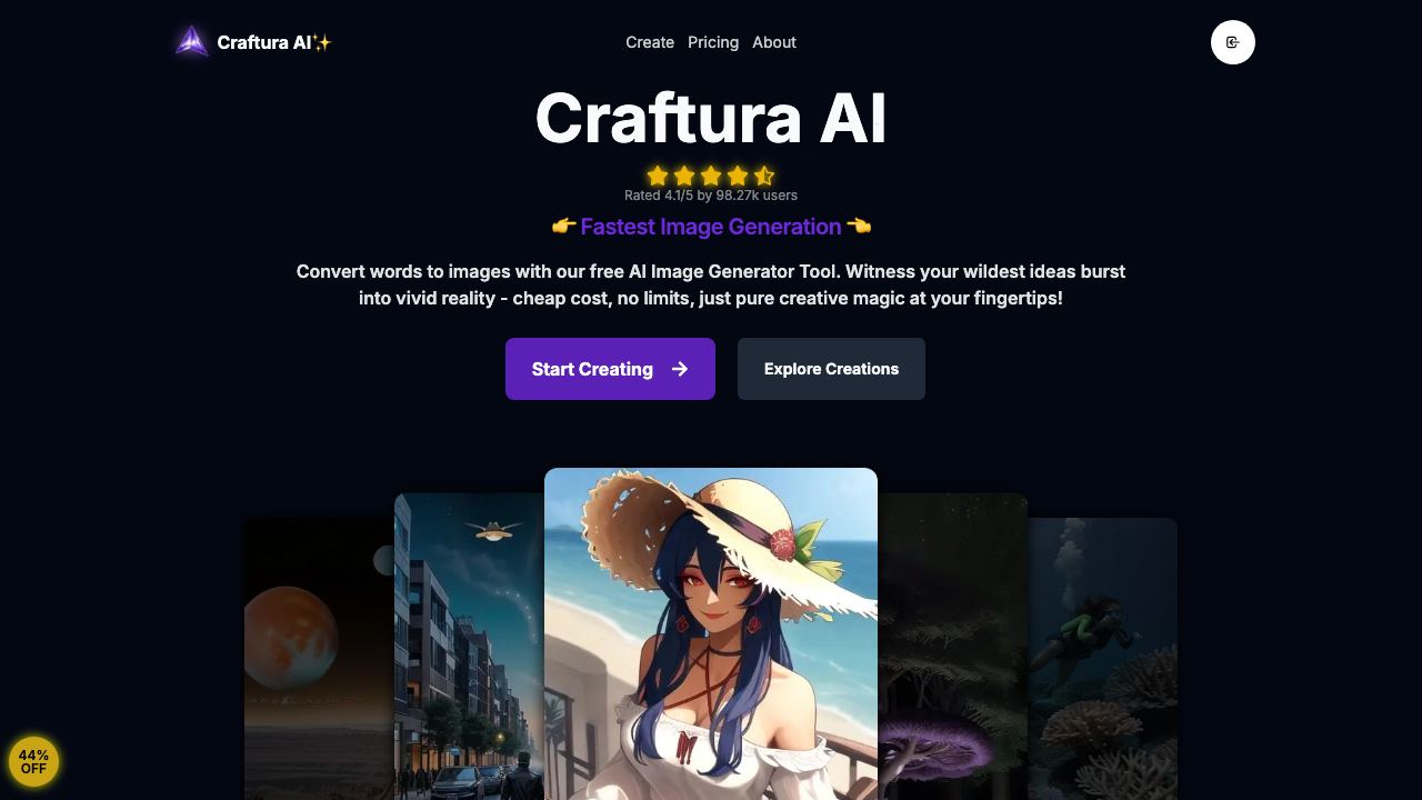 Craftura AI 网站截图