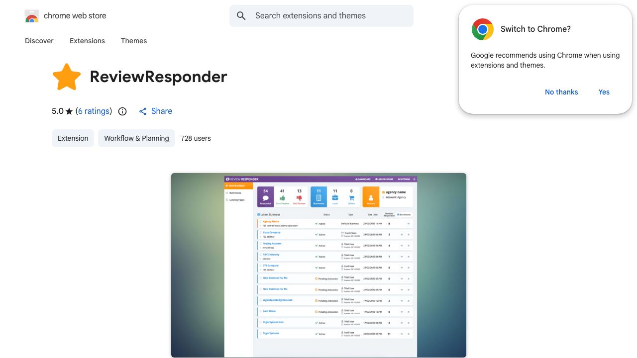 ReviewResponder 网站截图