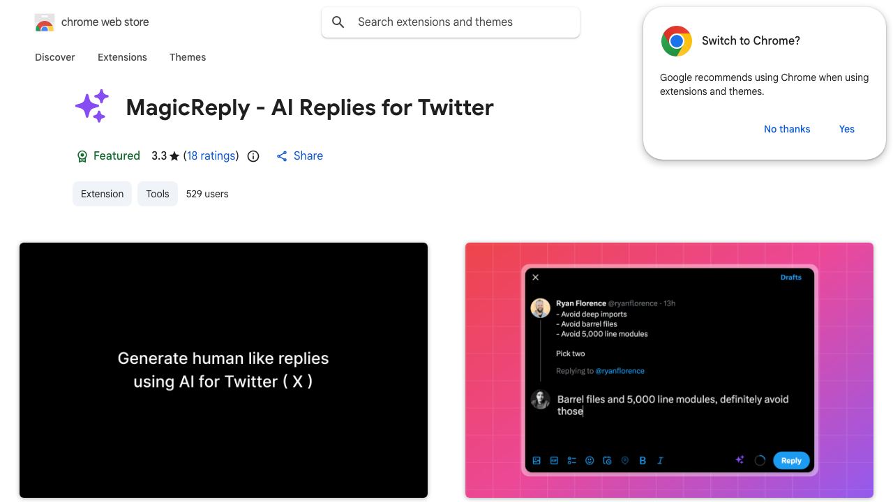 MagicReply 网站截图