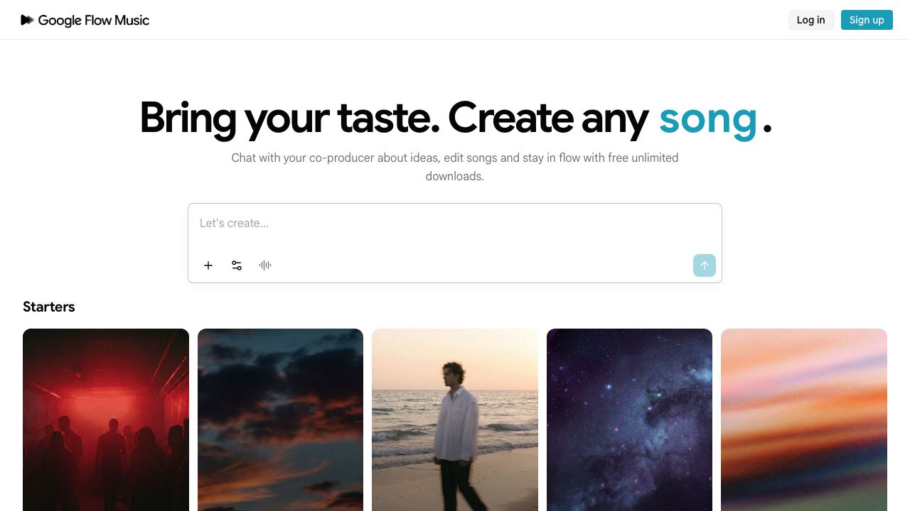 MusicFX website screenshot