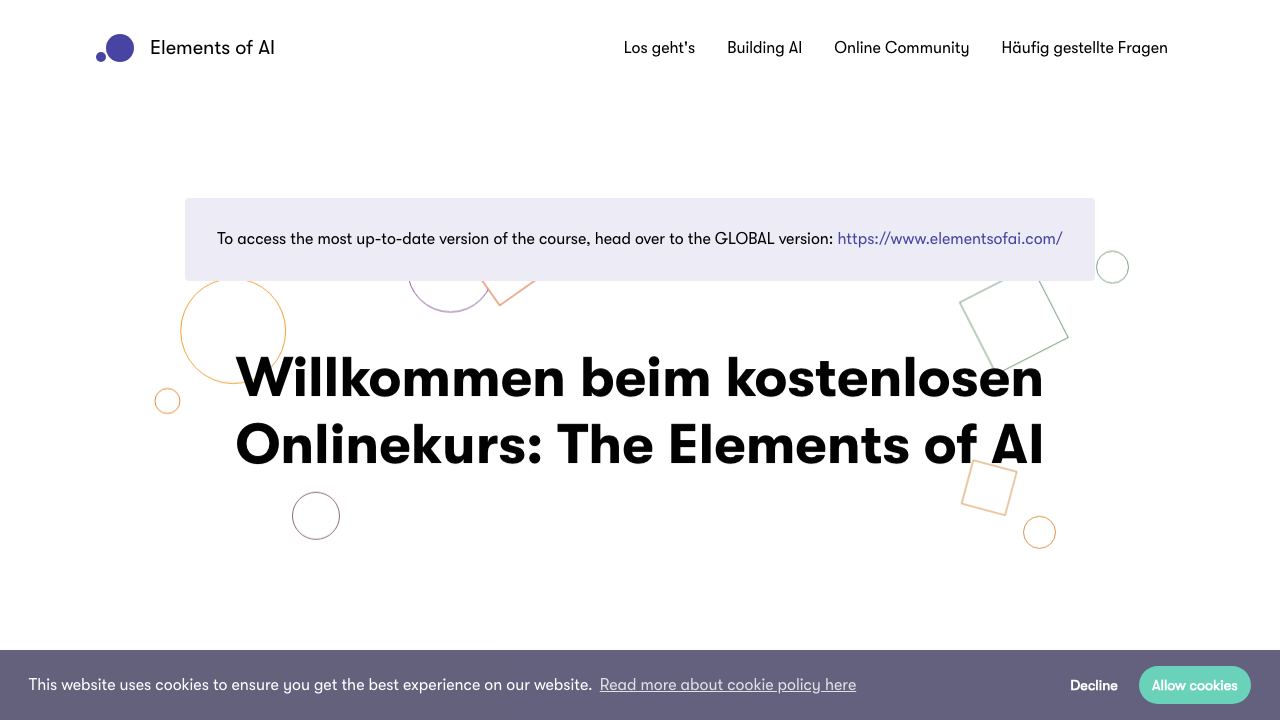 elementsofai.de website screenshot