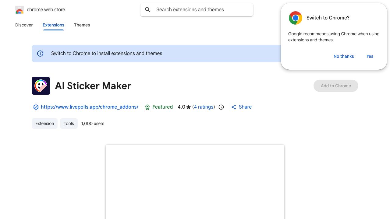 AI Sticker Maker 网站截图