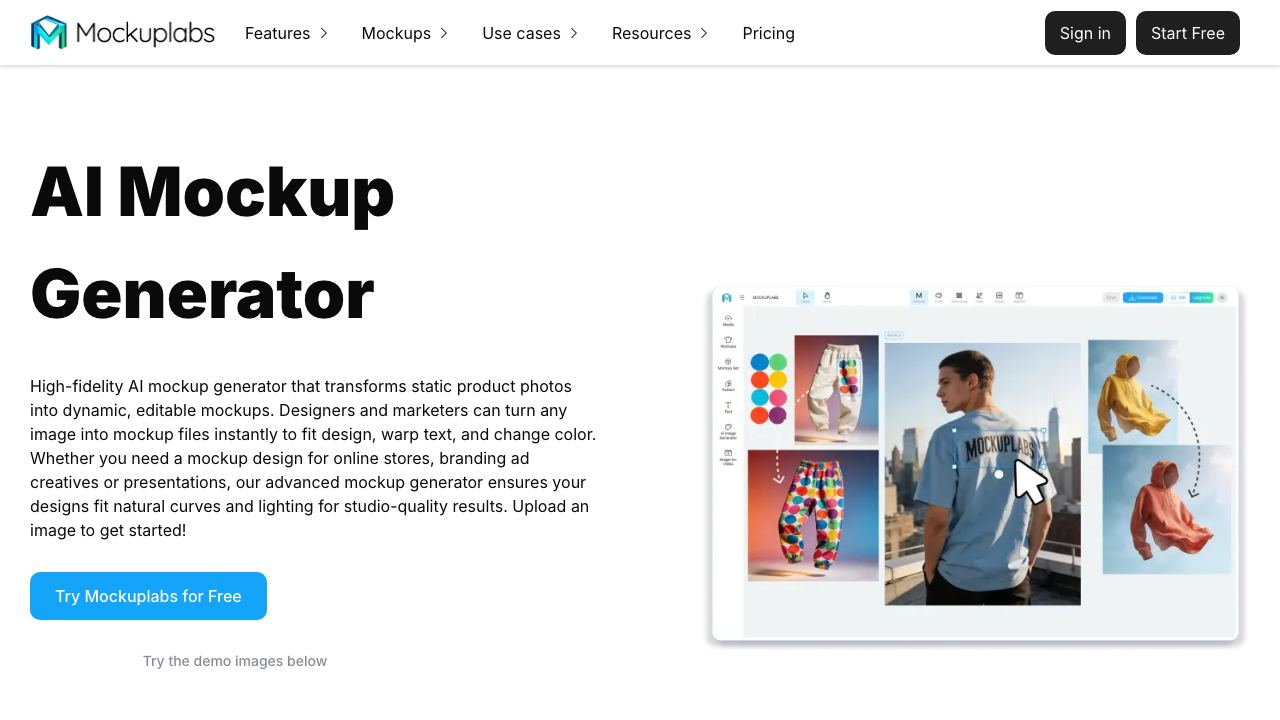 Mockuplabs website screenshot