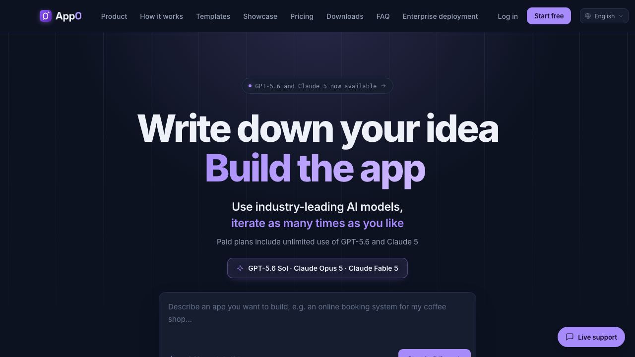 App0 网站截图