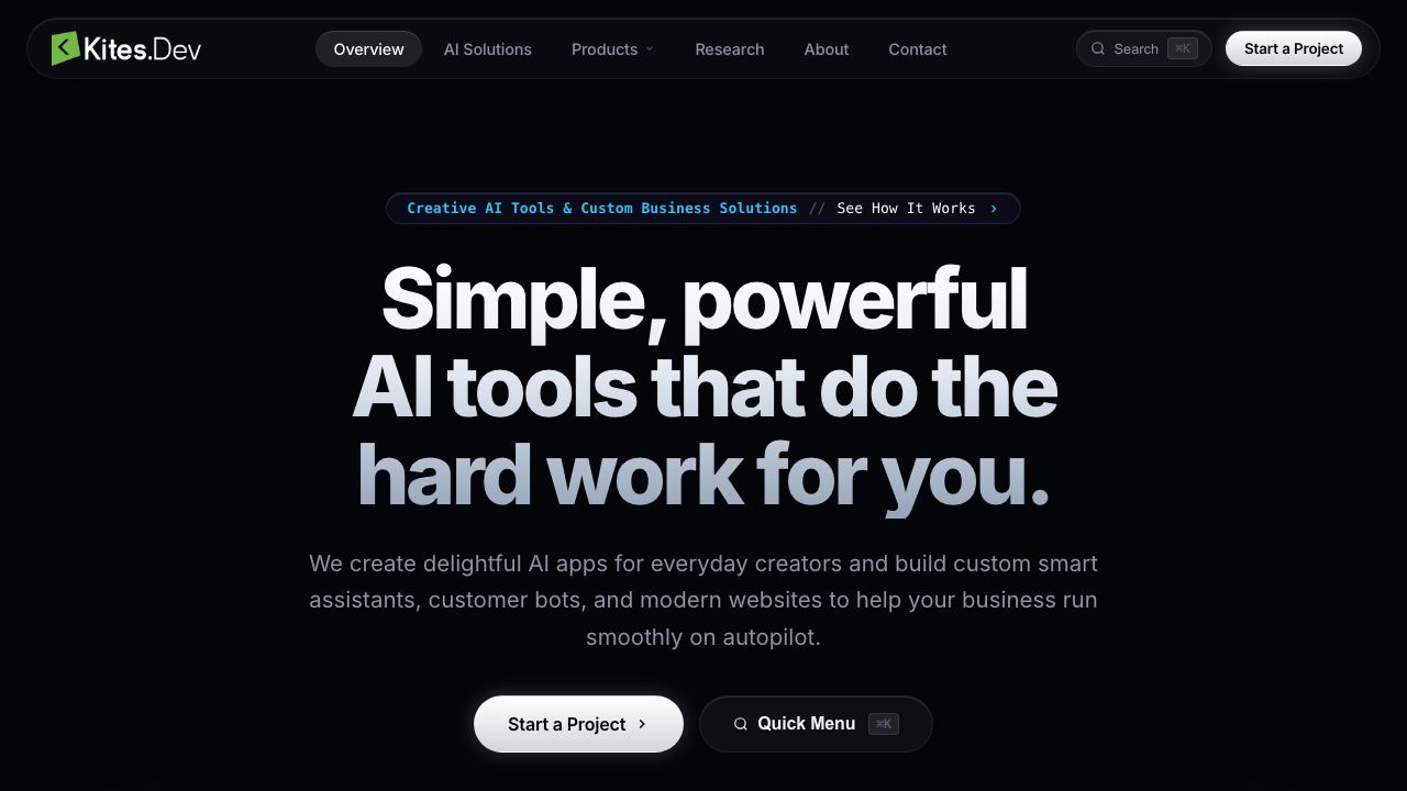 Kites.Dev website screenshot