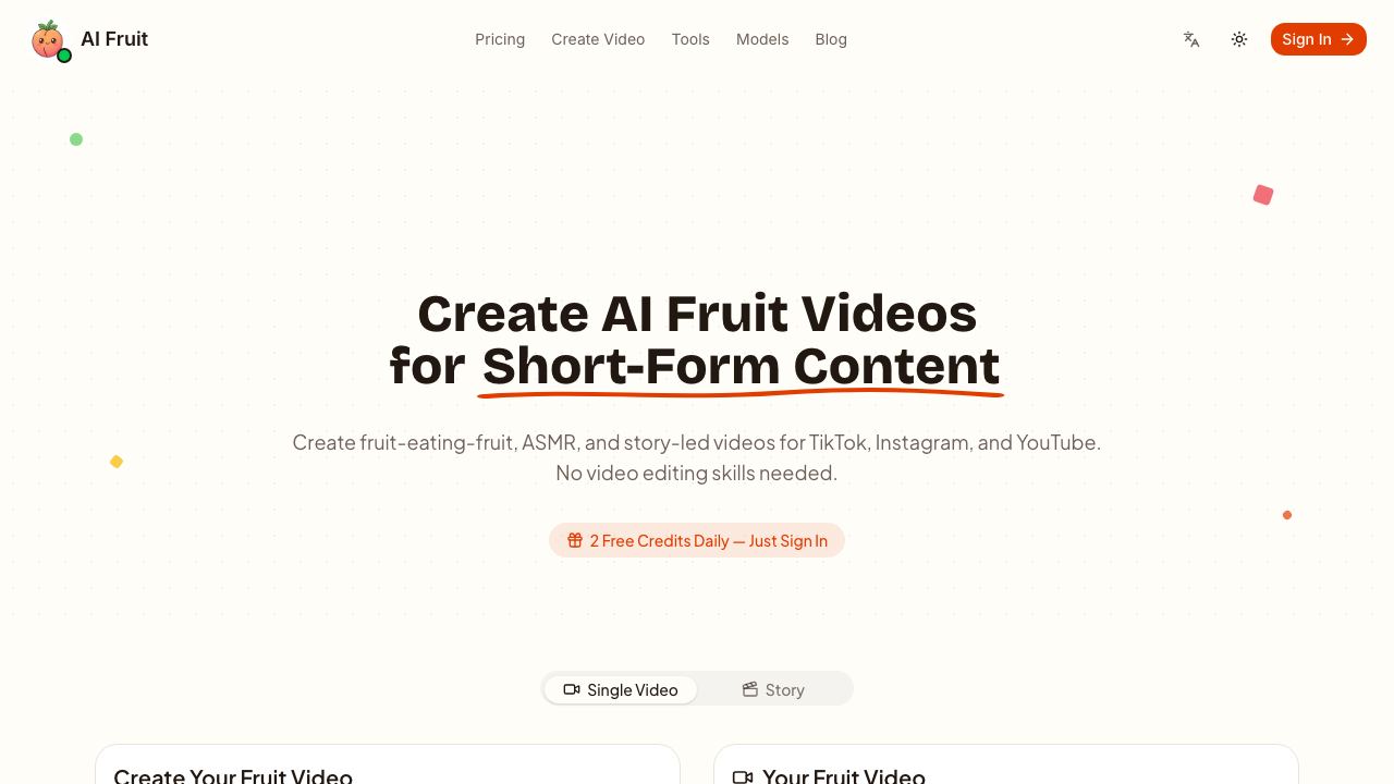AI Fruit - 1 网站截图