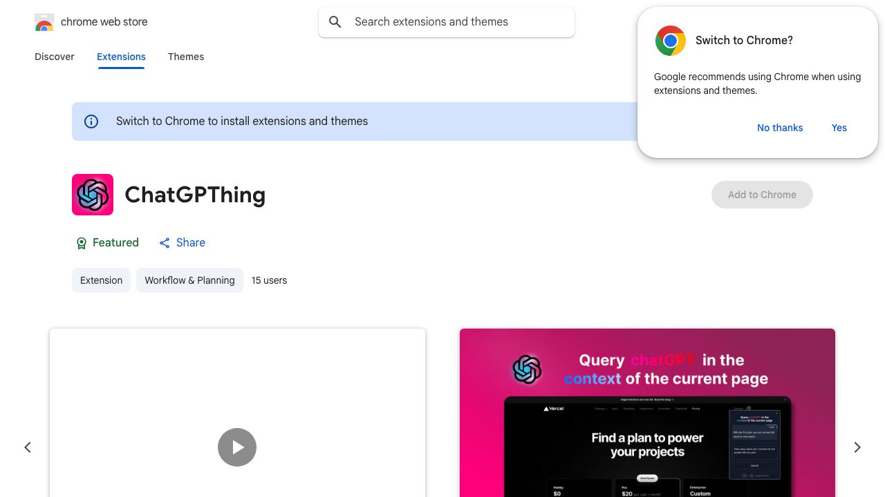 ChatGPThing 网站截图