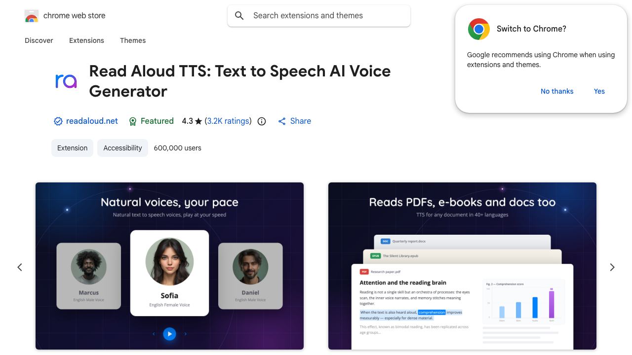 TTS Text To Speech - Voice Reader Online 网站截图