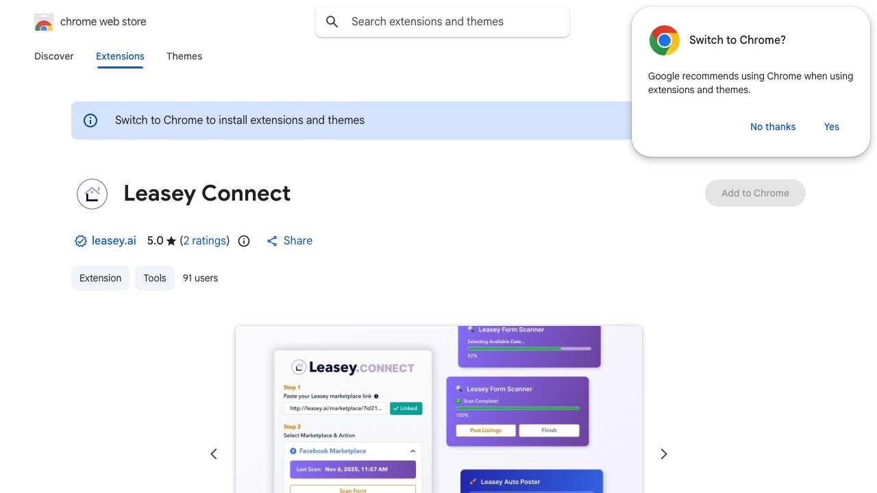 Leasey Connect 网站截图