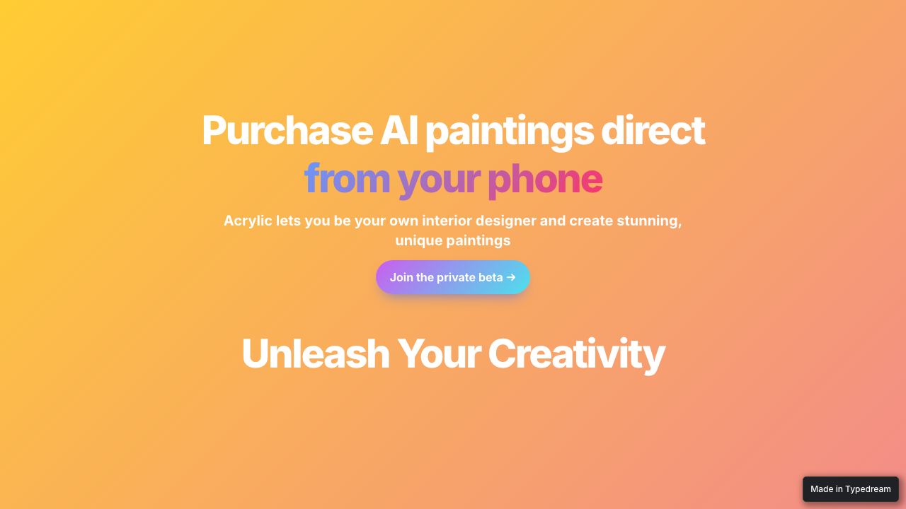 Acrylic 网站截图