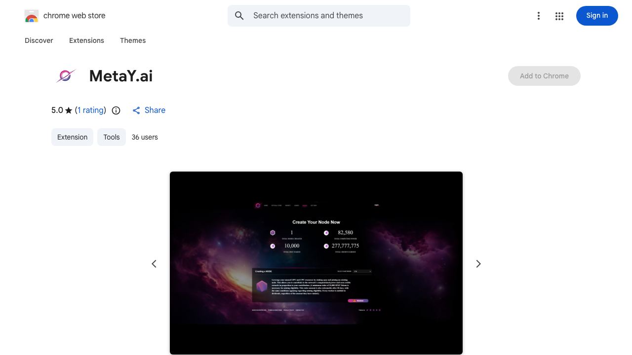 Meta y 网站截图