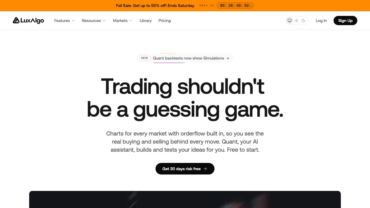 LuxAlgo 网站截图