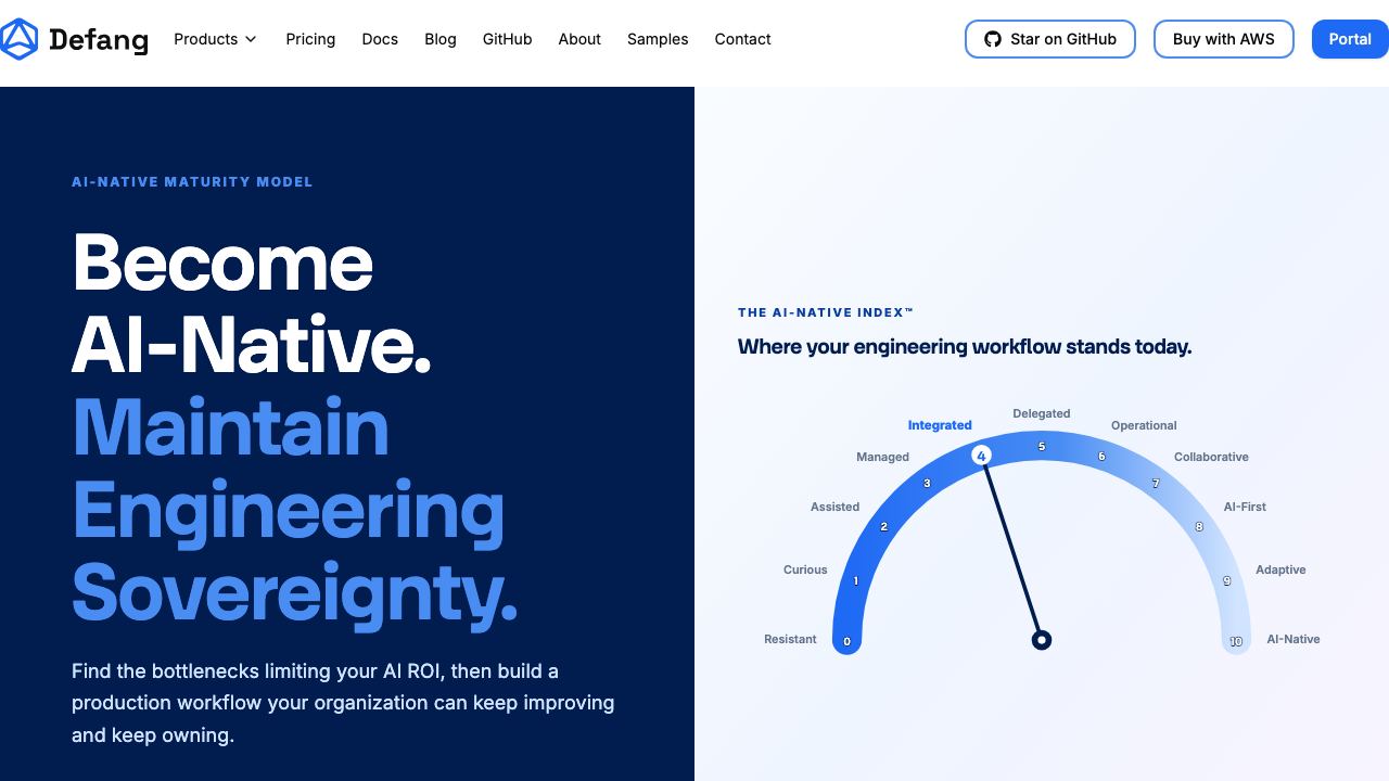 Defang website screenshot