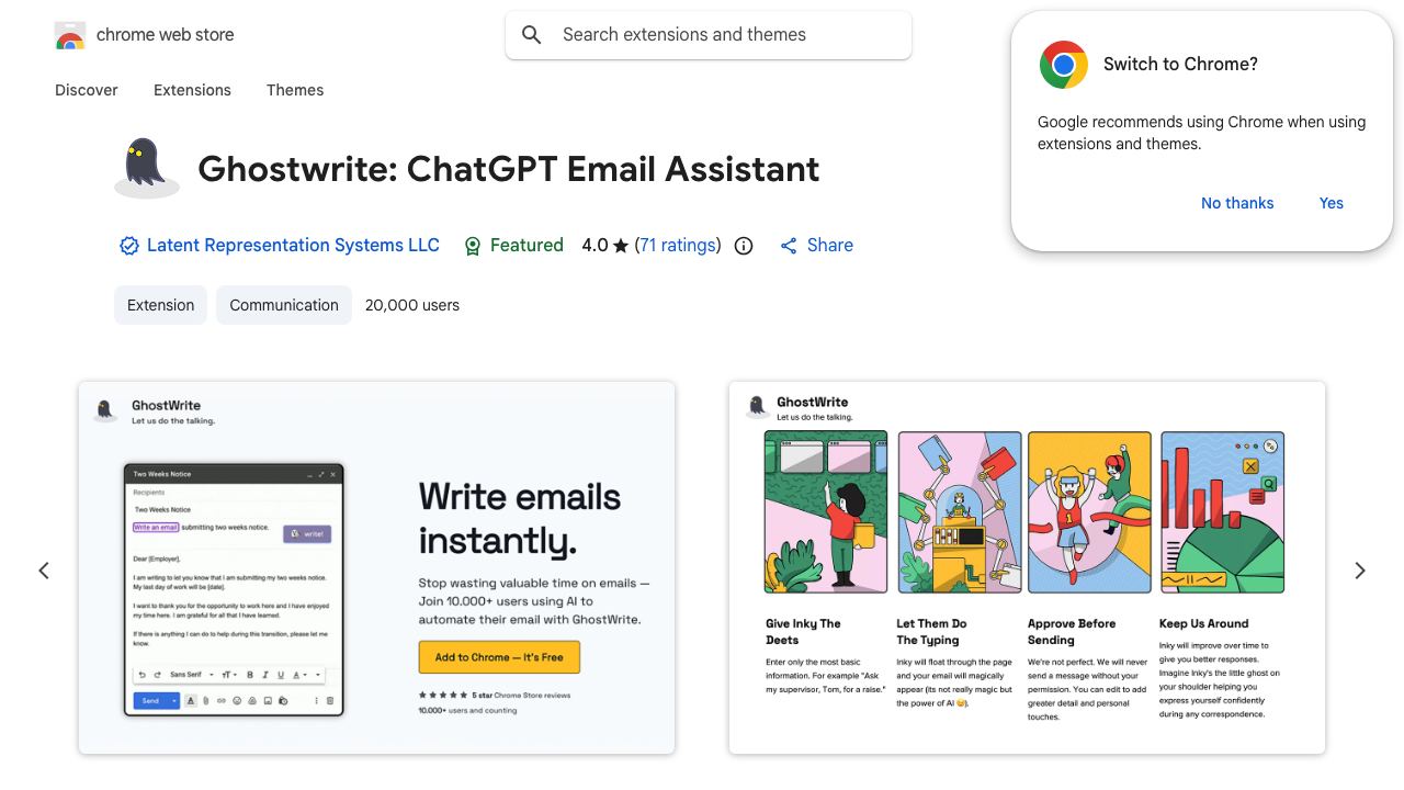Ghostwrite 网站截图