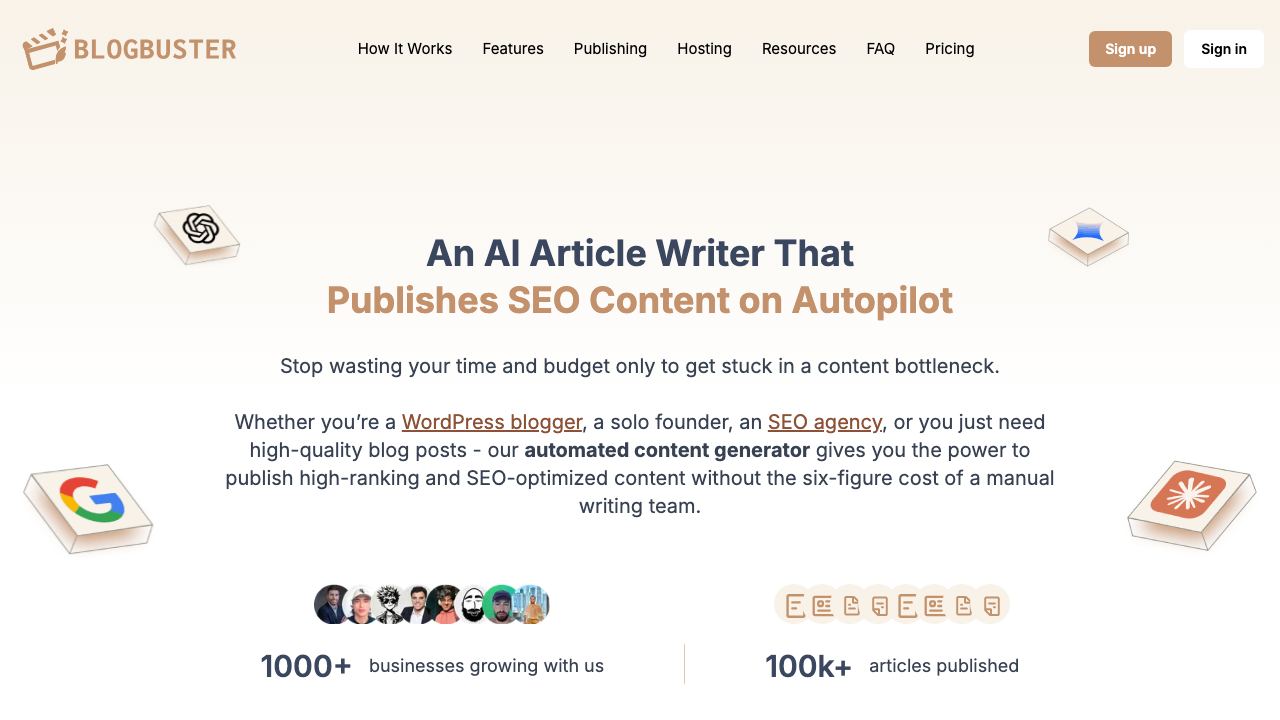 BlogBuster 网站截图
