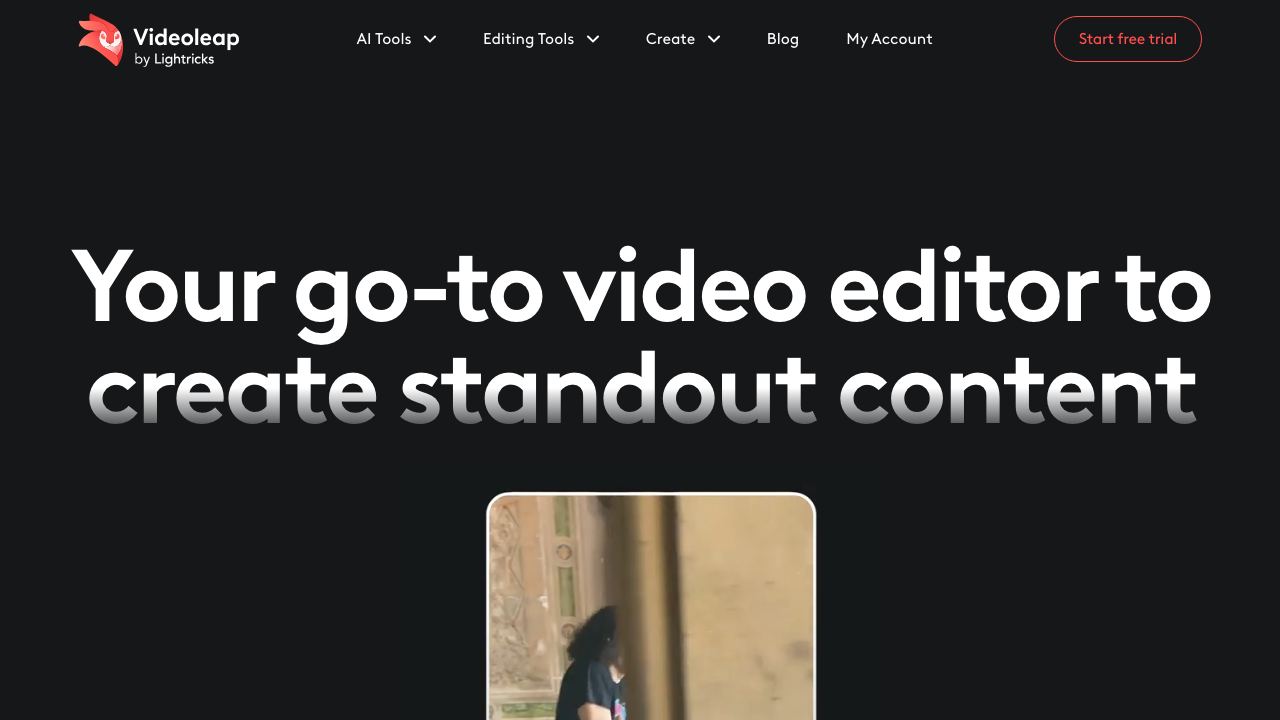 Videoleap 网站截图