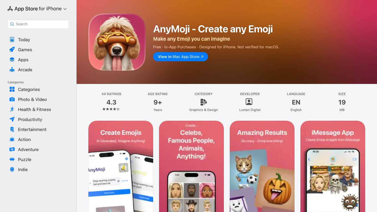 AnyMoji 网站截图