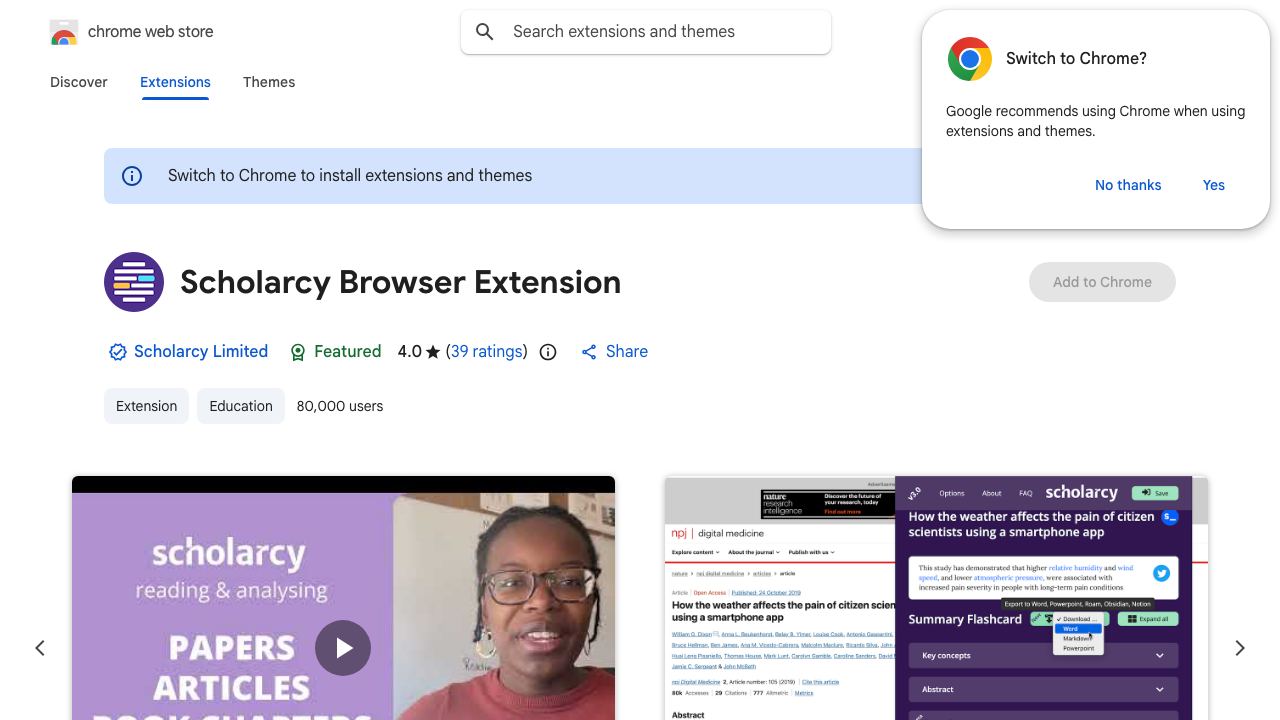 Scholarcy Browser Extension 网站截图