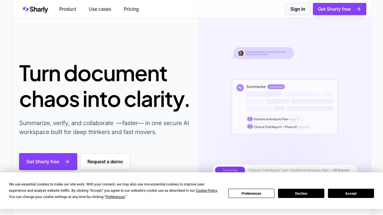 Sharly AI 网站截图