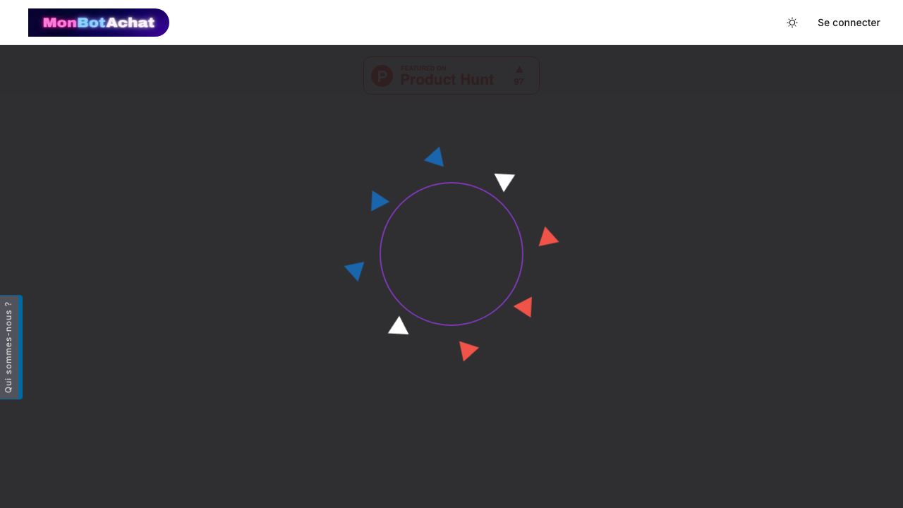MonBotAchat website screenshot