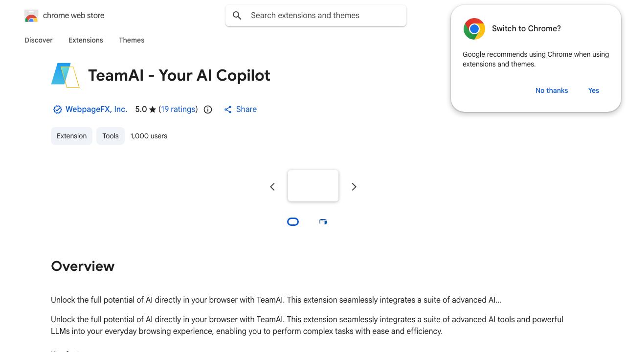 TeamAI - Your AI Copilot 网站截图